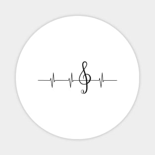 Music Pulse Musician Heartbeat Clef Magnet